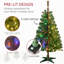 Arbre de Noël artificiel de 4 pi de hauteur avec 208 branches, 100 lumières DEL blanc chaud ou coloré, ouverture automatique-1469785918