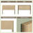 Modern Wooden Headboard With Arched Corrugated,Fits Queen Size Beds,  Vertical Grain Design, Farmhouse & Vintage Style, Easy Assembly, Oak.-1116735345