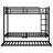 Full over Full Metal Bunk Bed with Twin Size Trundle-343380146