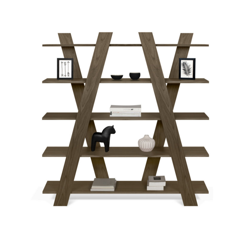 Simple Home Bookcase, Dark Brown