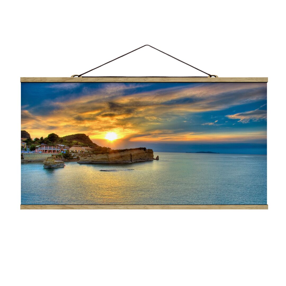 Fotodruck Sunset over Corfu