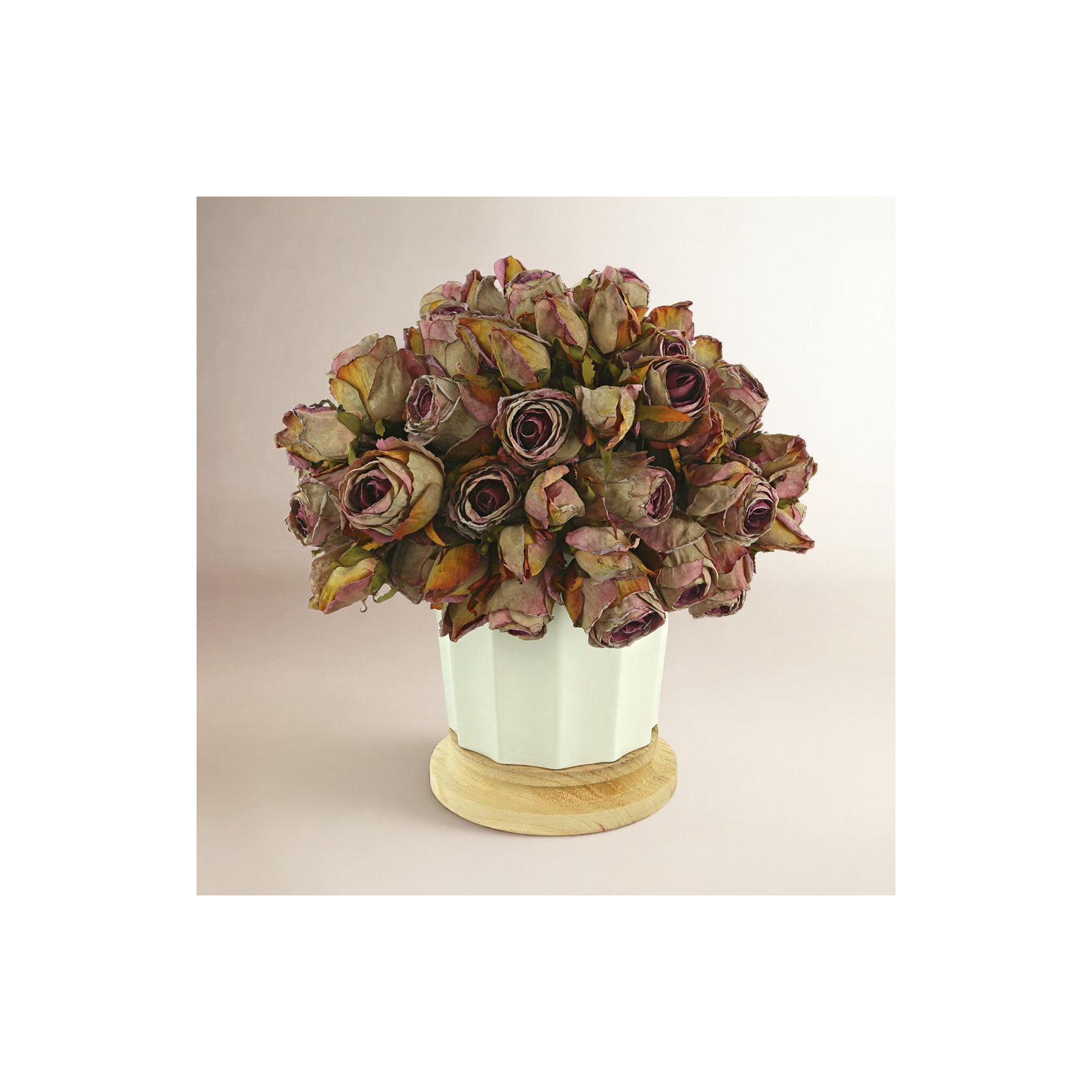 Roses Centerpiece in Pot, Gray