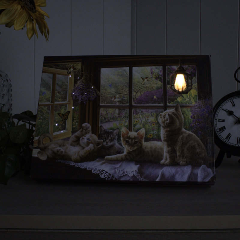 Toile de table lumineuse Playful Kittens 8x6
