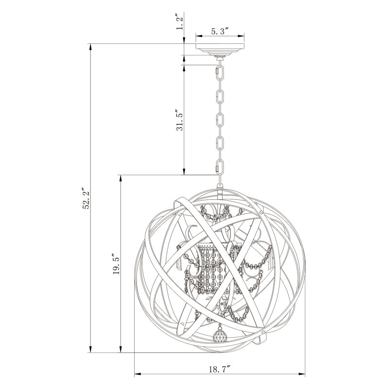 Crystal Globe Chandelier