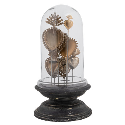 Johnny en bois avec cloche en verre "en étain" traditionnel