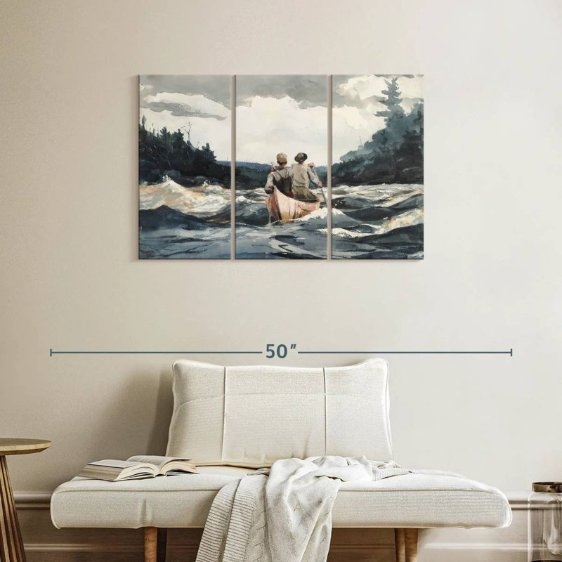 Mehar Canoe In Rapids, H 24 po x l 38 po