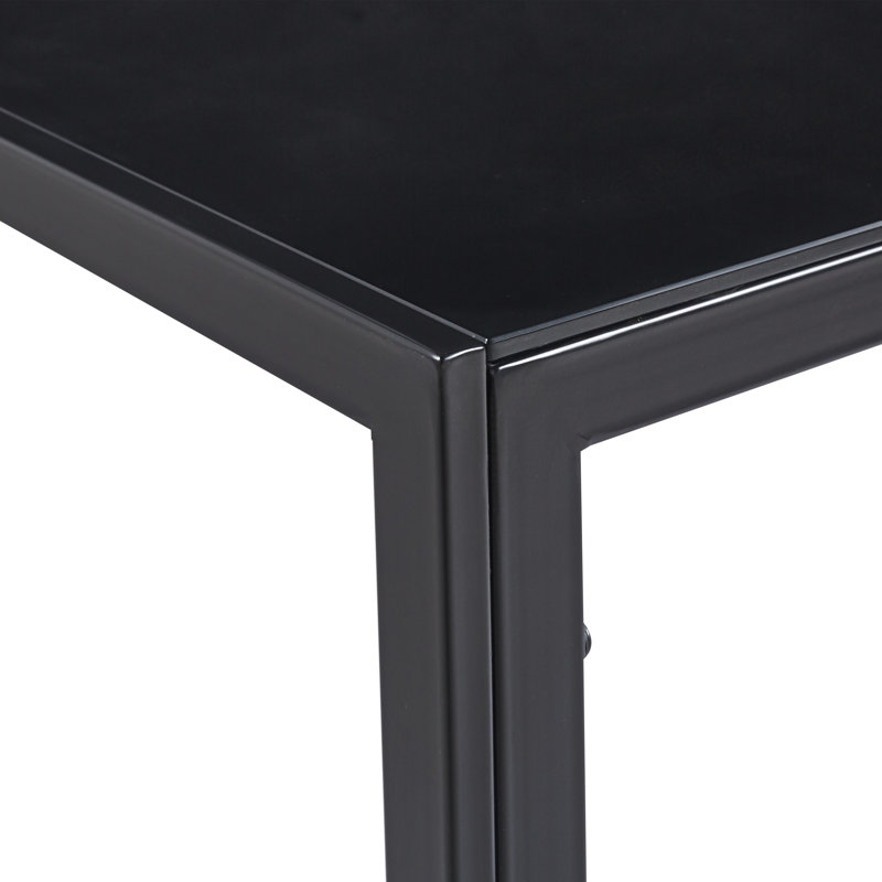 Table de salle à manger rectangulaire, Noir, L 27,5 po x L 51,1 po