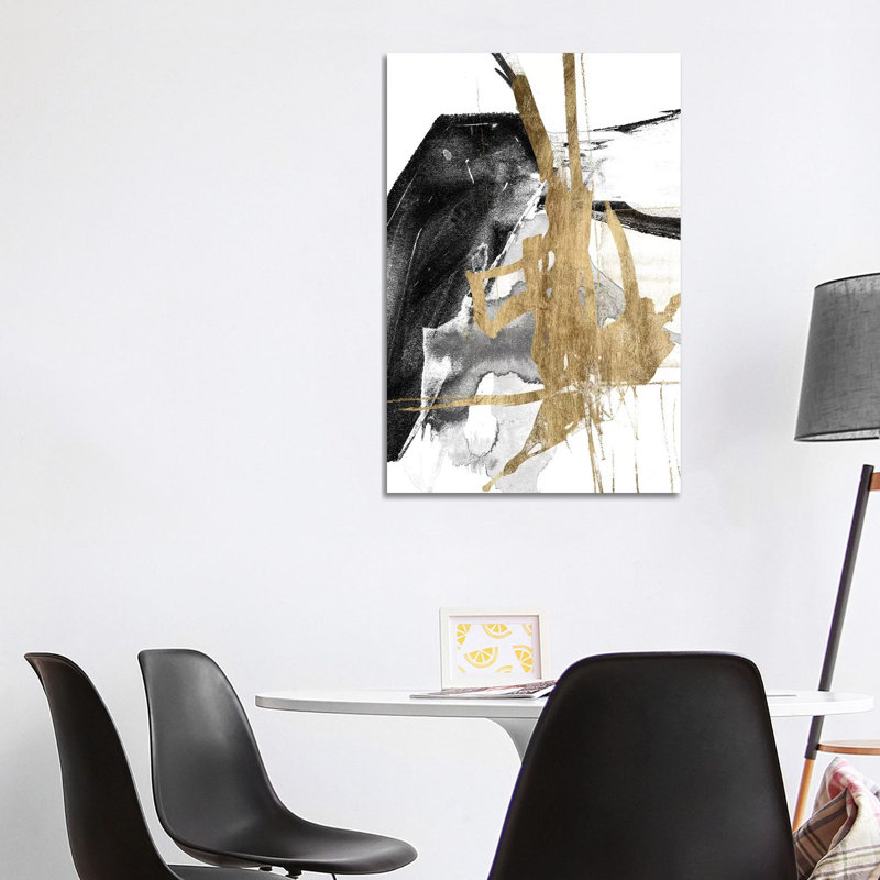 Glam And Black V by Jennifer Goldberger - Wrapped Canvas Gallery-Wrapped Canvas Giclée, 101.6 cm H x 66.04 cm W x 1.91 cm D