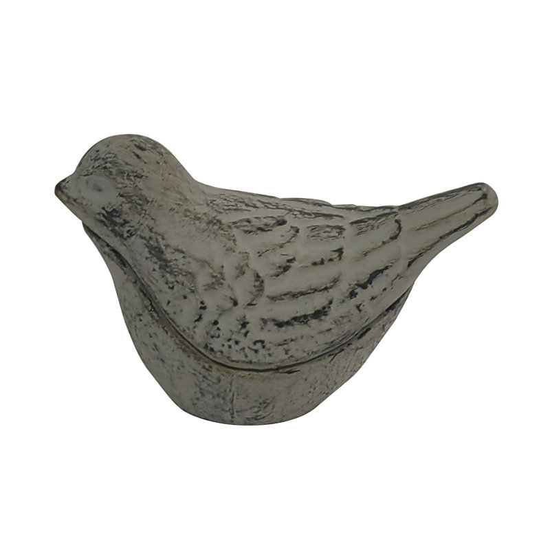 VIP Metal 4.25 in. Grey Bird Hide a Key