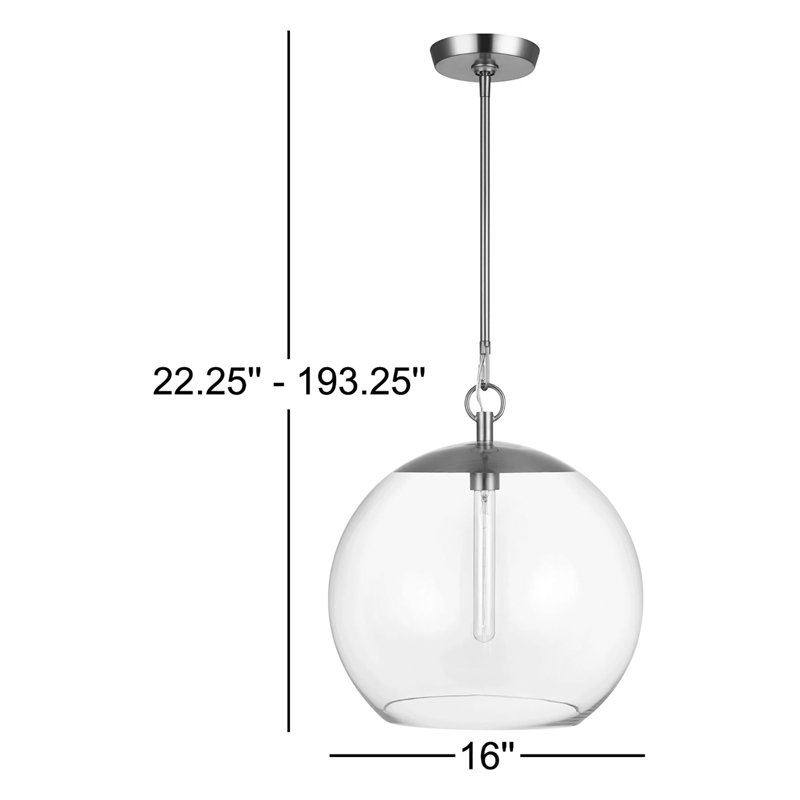 Atlantic 1 - Light Pendant, Polished Nickel