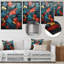 Bleu et rouge Marble Elegance II - décoration murale en marbre-551574956