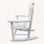 Chaise berçante en bois massif massif-843453806