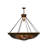 10 - Light Steel Dimmable Urn / Bowl Chandelier