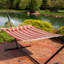 2-Person Quilted Polyester Spreader Bar Hammock - Red Stripe-24261103