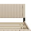 Lit plateforme tapissier en velours-1196241518