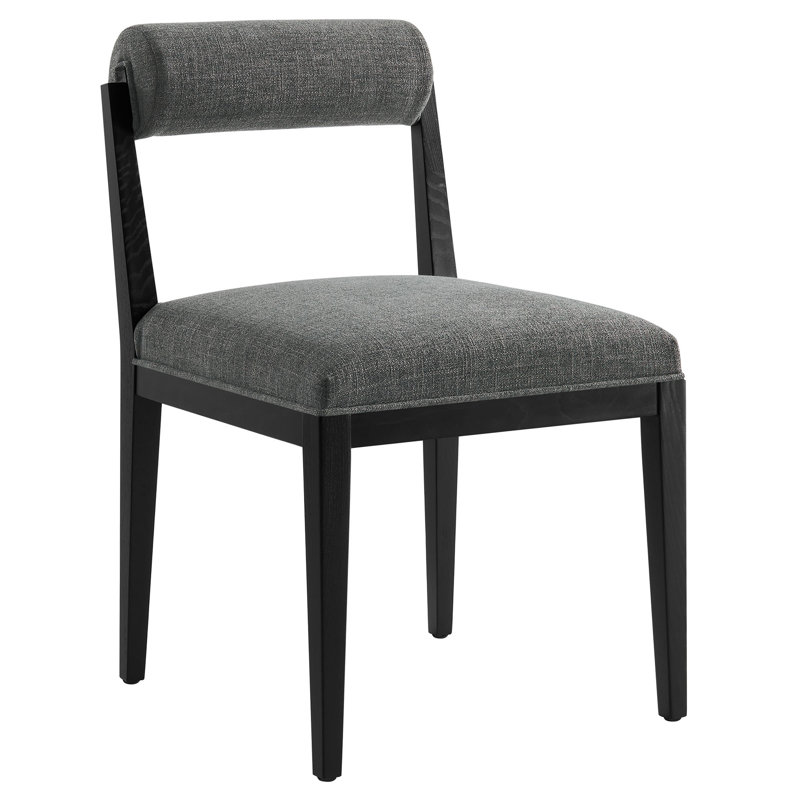 Chaise de salle à manger en tissu Kai, Gris anthracite
