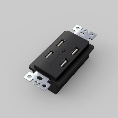 Outlet Module / USB / Black