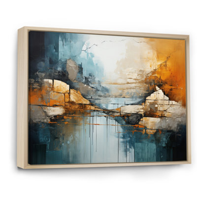 " River Flowing Waters Collage I "