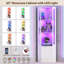 Vitrine de coin 65 "avec porte vitrée, lumières DEL et tablettes réglables-595714132