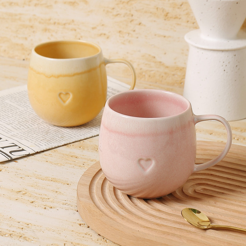  ALOFMO 4 Piece Stoneware Coffee Mugs