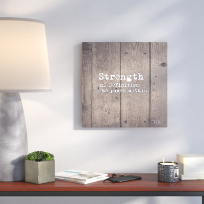 « Define Strength » par Olivia rose, reproduction d’art textuel sur toile