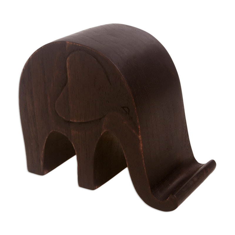 Support à téléphone fabriqué à la main An Elephant