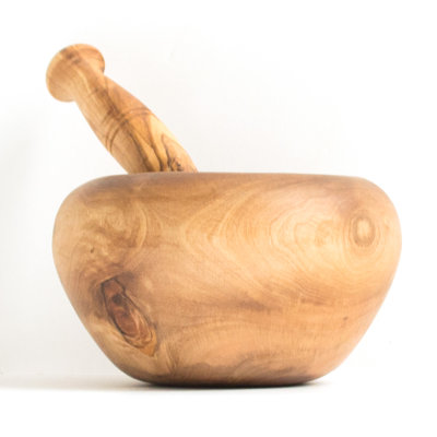 Wood Mortar And Pestle Set