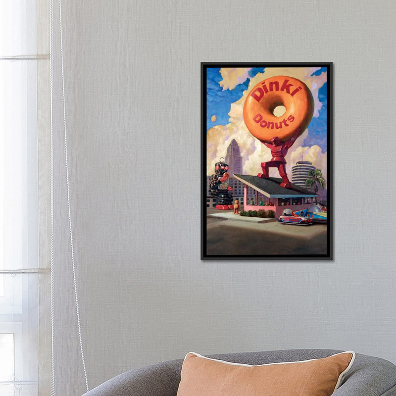 "robo atlas" par eric joyner, impression sur toile, Toile avec cadre noir, Pas de tapis, H 26 po x l 18 po x P 1,5 po