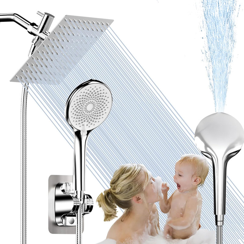 Pomme de douche à pluie double 1,75 GPM GPM
