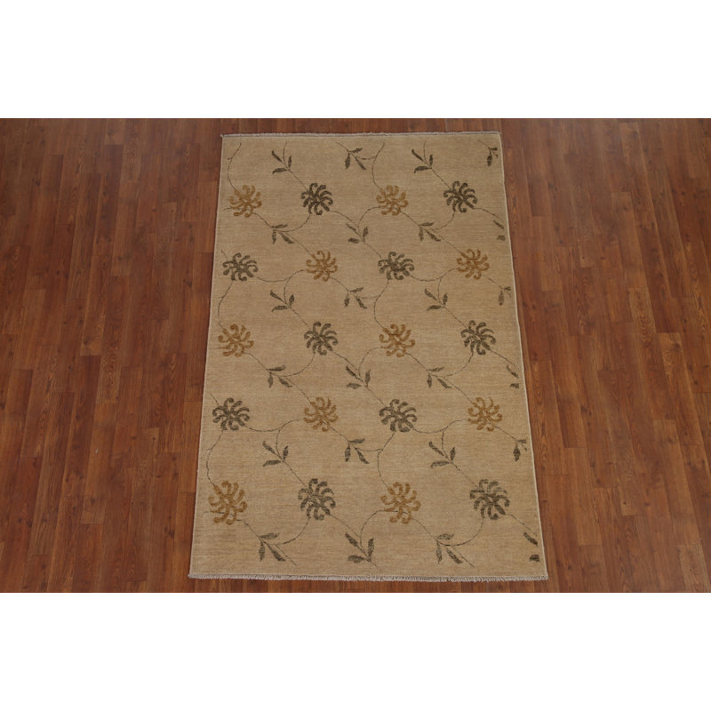 Tapis oriental brun clair Gabbeh 4 x 6