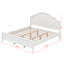 Base de lit en bois avec tête et pied de lit, lit plateforme en bois avec support en lattes de bois-89712681-89712683