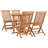 Jomara Octagonal 4 - Person Teak Dining Set-1078537108-1157347107