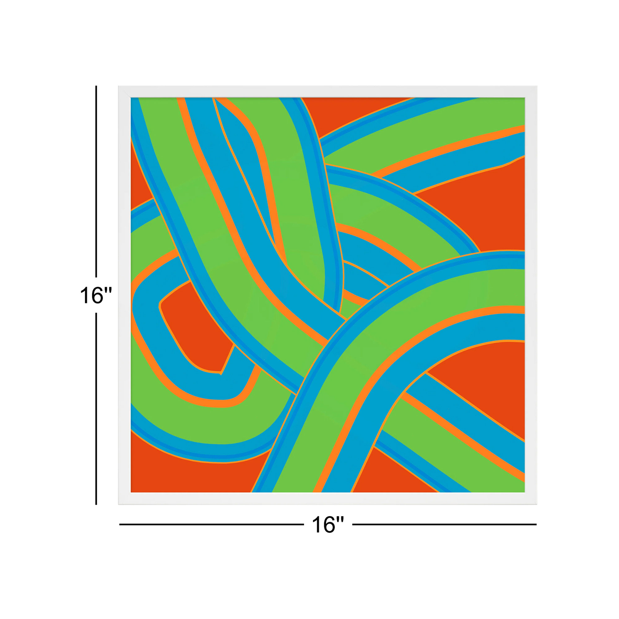 Twisted Love by Jacques Pilon, 16" H x 16" W x 1.25" D, White