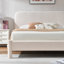 Reigen Curved Headboard Upholstered Platform Bed With Soft Rounded Corners,Beige,King-1297884058-1297884052