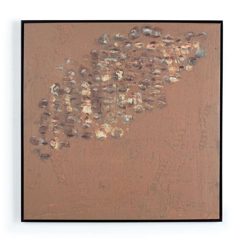 Copper Graffiti Painting by Jamie Beckwith, 18" H x 18" W