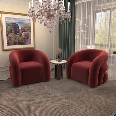 Fauteuil demi-tonneau pivotant de 34,6 po Briggette