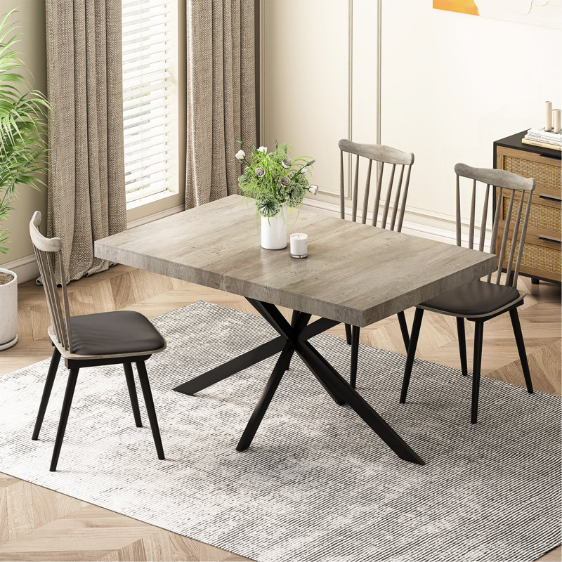Versatile Rectangular Dining Table With Storage And Adjustable Top, Ideal For Entertaining And Everyday Use., Grey