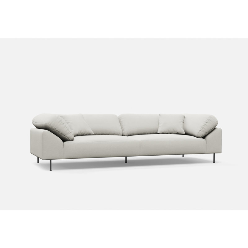 Collar 3-Seater, Cotton Blend, Ivory