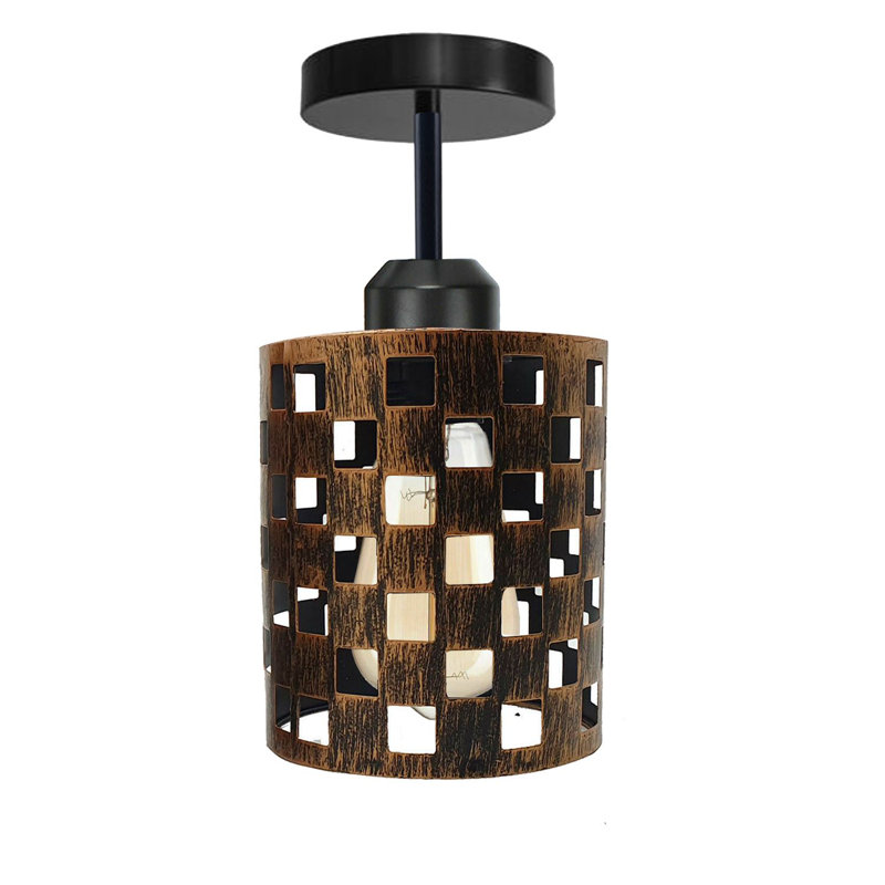 Chartier Semi Flush Mount, Brushed Copper