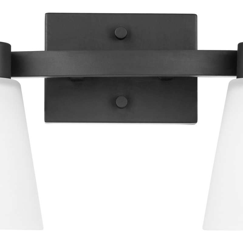 Éclairage pour meuble-lavabo Fairendale, Noir mat, Gelé