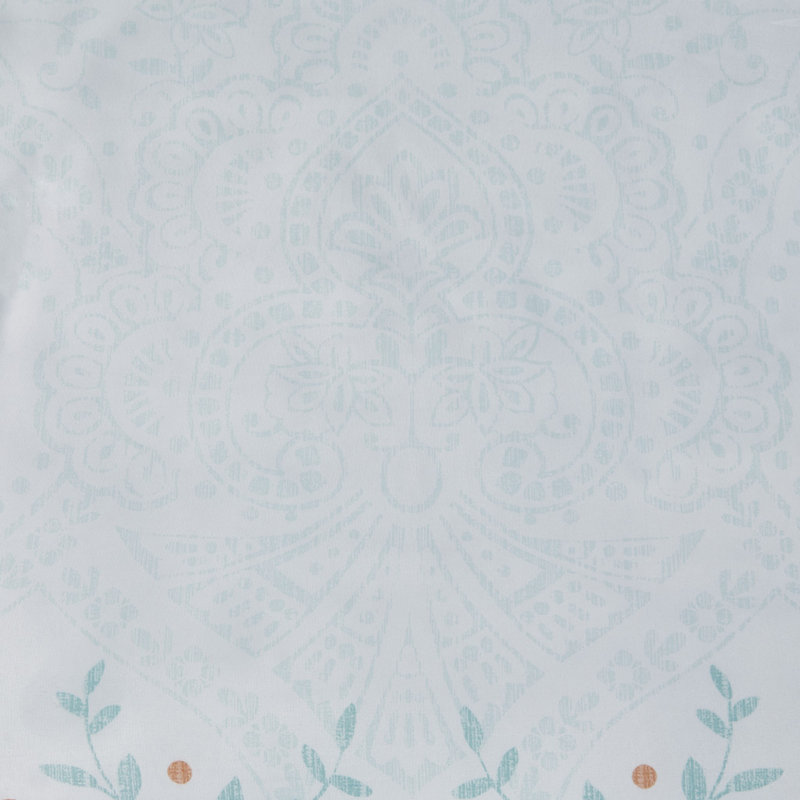 Ensemble d'édredon Boho pour lit simple TG avec motif floral turquoise et orange