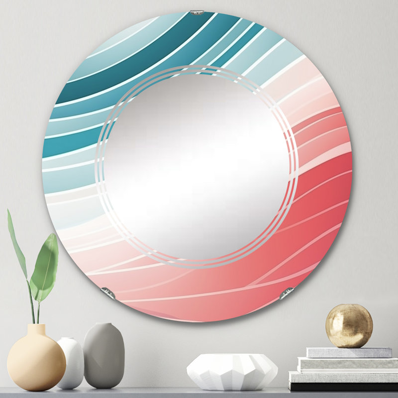 Ranvie - Miroir mural moderne rond, 24 po x 24 po