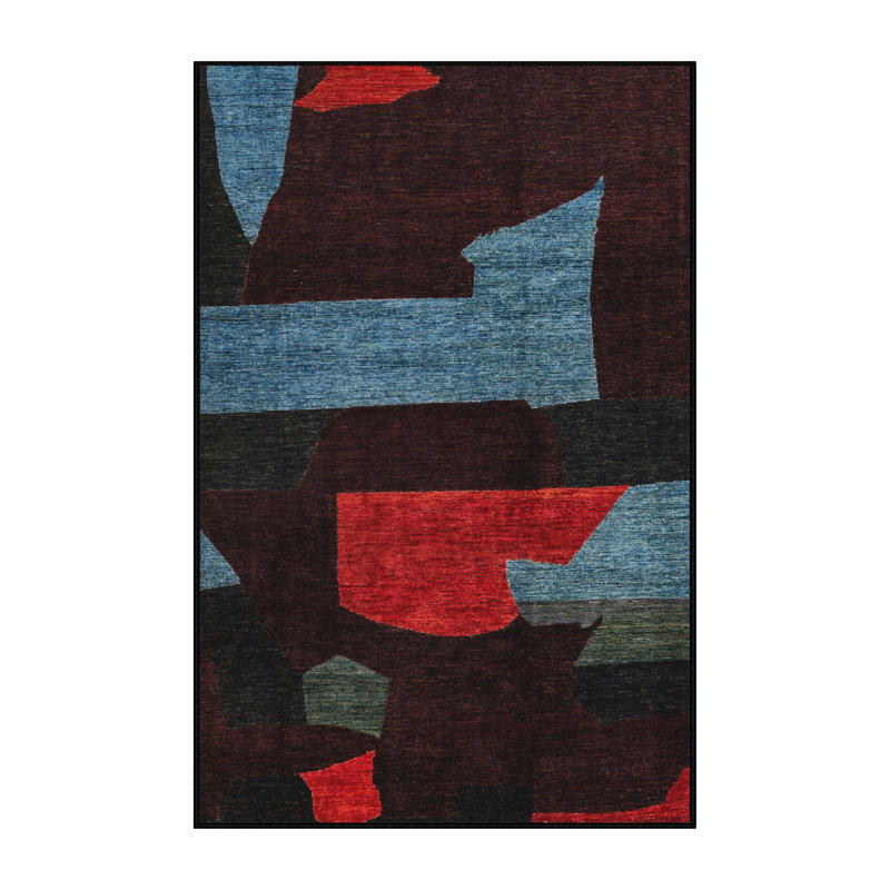 Monye Abstract Indoor Rug, Rectangle 5' x 8'