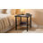 Outdoor Patio Rectangular Coffee Table with Two-Tier Design and Durable Steel Frame-479024836