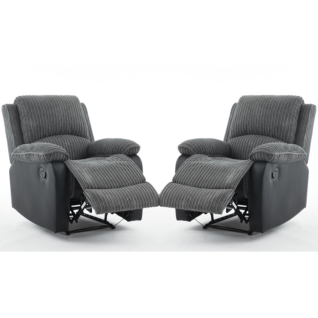 Reclining Sofa Sectional Recliner Plush Corduroy Couches Set Sofa
