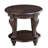 22'' Two Tone Round End Table,Solid Wood Sofa Side Table With Shelf,Living Room Corner Table Easy Assemble