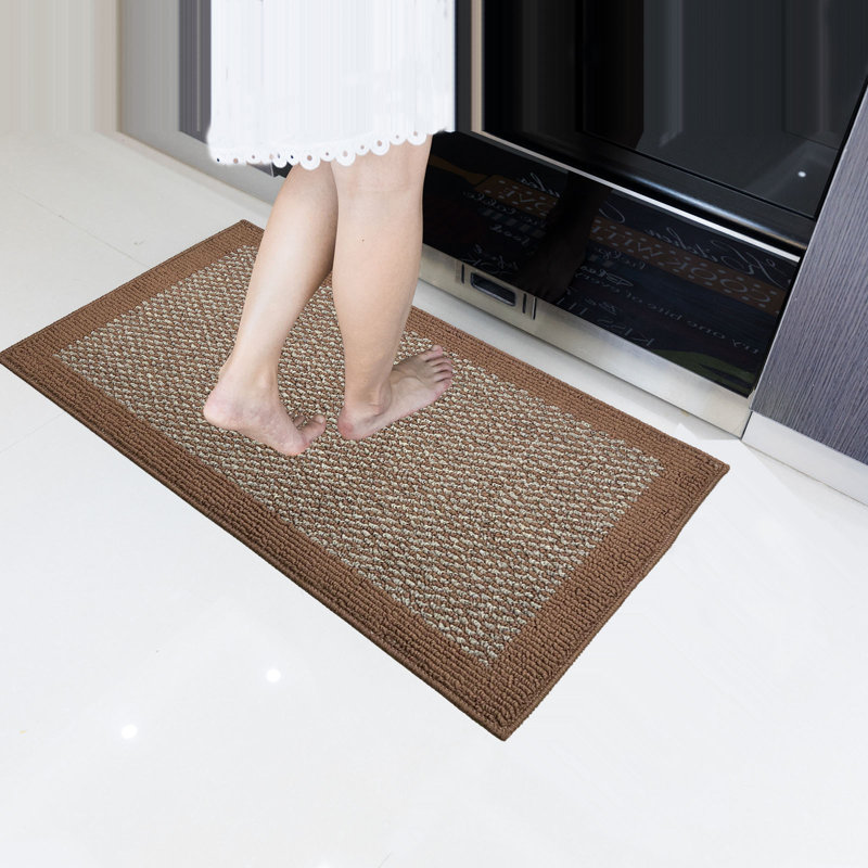 Clione Geometric Kitchen Rug Mats Made of 100% Polypropylene Soft Kitchen Mat Specialized in Anti Slippery and Machine Washable