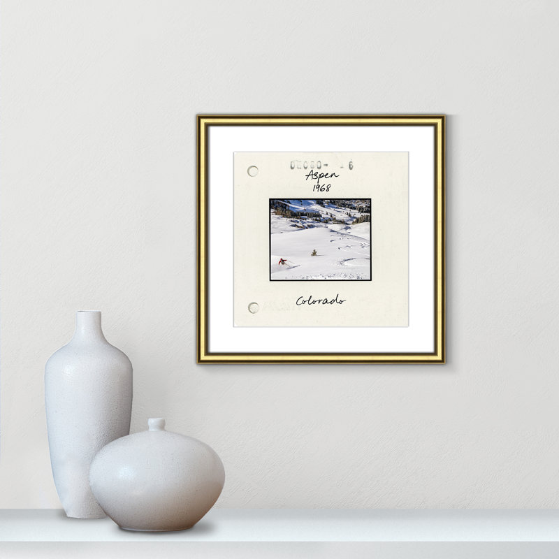 Aspen Print par CAD Designs, 18.25'' W x 18.25'' H, Matted Print, Or classique