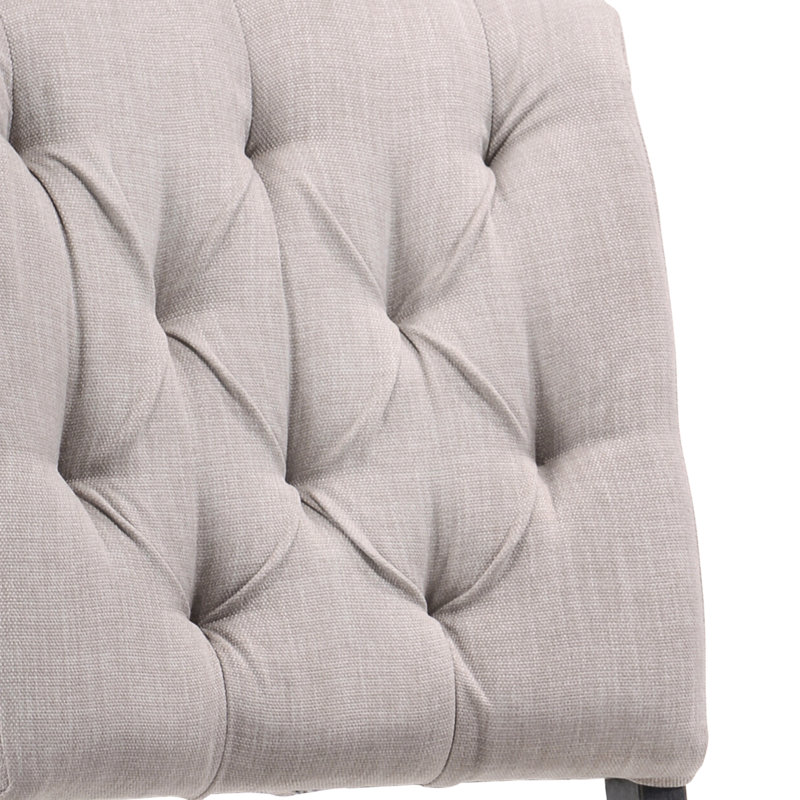 2 chaises d'appoint transitionnelles - lin beige, chêne gris, dossier de style chêne 2