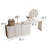 Fully Assembled Modern L-Shaped Desk Set with Drawers and Storage-529753073